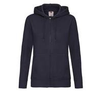 Fruit Of The Loom Lady-Fit Premium Full Zipped Double Fabric Hooded Sweat Jacket
