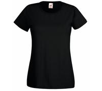 Fruit of the Loom Lady fit Valueweight T Shirt SS050 (L, Black)