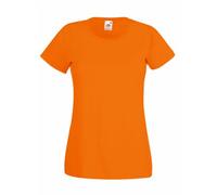 Fruit of The Loom Lady-fit Valueweight T-Shirt SS050 (M, Orange)