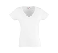 Fruit of the Loom Women's Value Weight T-shirt, Lady-Fit 61-398-0, White, Large