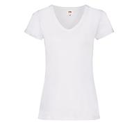 Fruit of the Loom T-Shirt Lady-Fit Valueweight V-Neck SS047 XXL, White