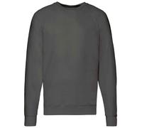 Fruit of the Loom Lightweight Long Sleeve Raglan Sweatshirt Jumper S-XXL