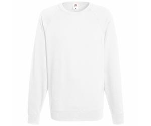 FRUIT OF THE LOOM LIGHTWEIGHT RAGLAN SWEATSHIRT SWEATER JUMPER PULLOVER (XS-2XL)