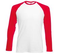Fruit of the Loom Long sleeve baseball T 61-028-0 - Mens T-Shirt, 100% Cotton