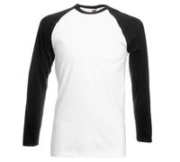 Fruit of the Loom Long sleeve baseball T 61-028-0 - Mens T-Shirt, 100% Cotton