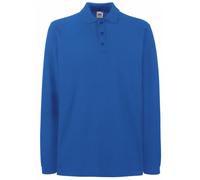 Fruit Of The Loom - Long Sleeve Polo Shirt - Men (M) (Royal Blue), Royal Blue, M