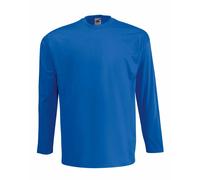 Fruit of the Loom Long Sleeve T Shirt 100% Cotton Plain Tee Mens T-Shirt Lot