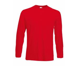 Fruit of the Loom Long Sleeve T Shirt 100% Cotton Plain Tee Mens T-Shirt Lot