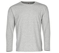 FRUIT OF THE LOOM LONG SLEEVE T SHIRT (S-XXL) (SMALL - 36/38", HEATHER GREY)