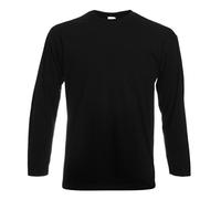 Fruit of The Loom Long Sleeve Value T-Shirt Black M