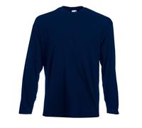 Fruit of the Loom Long Sleeve Value T-Shirt Deep Navy L