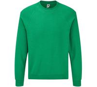 Fruit of the Loom Men CLASSIC THICK SWEATSHIRT Pullover Raglan Plain Sweat Top