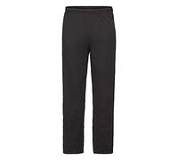 Fruit of the Loom Men Open Hem Lightweight Jog Pants, Black, X-Large