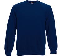 Fruit of the Loom Men Raglan Classic Sweater, Blue (Navy), Medium - B
