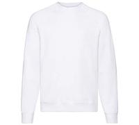 Fruit of the Loom Men Raglan Classic Sweater, White, Medium