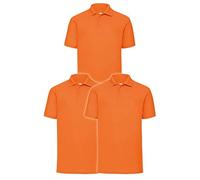 Fruit of the Loom Men's 63-402-0 Polo Shirt, Orange, M (Pack of 3)