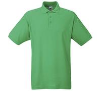 Fruit Of The Loom Men's SS033M Short Sleeve Polo Shirt, Green (Kelly Green), Large