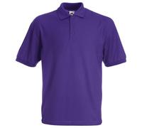 Fruit Of The Loom Men's SS033M Short Sleeve Polo Shirt, Purple, Medium (Manufacturer Size:M)