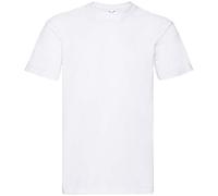 Fruit of the Loom Men Super Premium Short Sleeve T-shirt - White, Large