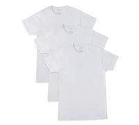 Fruit of the Loom Men's 3-Pack Breathable Crew T-Shirt Underwear, White Ice, L (Pack of 3)
