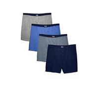 Fruit of the Loom Men's 4 Pack Extended Size Boxers Underwear, Knit-Assorted Colors, XXXL (Pack of 4)