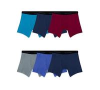 Fruit of the Loom Men's 4-Way Boxer Briefs | Lightweight & Moisture Wicking Underwear | Long Trunk, Regular Leg-Cotton Stretch-Colors May Vary, M (Pack of 6)