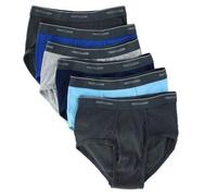 Fruit of the Loom Men's 6-Pack Assorted Fashion Brief Briefs-Underwear (Pack of 6)