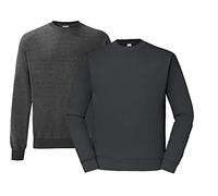 Fruit of the Loom Men's 62-202-0 Set-in Sweatshirts - Pack of 2, Dark Heather, Graphit, Hlkauf Block, XL