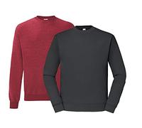 Fruit of the Loom Men's 62-202-0 Sweatshirts - 3 Pack: Vintage Red, Graphit & Hlkauf Block, M