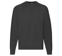 Fruit of the Loom Men's 62-216-0 Raglan Sweatshirt, Black + 1 Hl-kauf Notepad, L