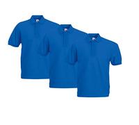 Fruit of the Loom Men's 63-402-0 Polo Shirt, Royal, XXL (Pack of 3)