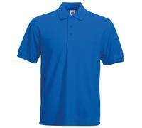 Fruit of the Loom Men's 65 35 Heavyweight Pique Short Sleeve Polo Shirt in Royal | Size: 3XL Fruit Of The Loom Royal 3XL