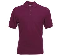 Fruit of the Loom Mens 65/35 Pique Short Sleeve Polo Shirt - Burgundy - Size X-Large