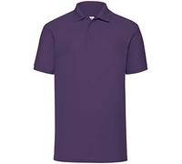 Fruit of the Loom Men's Polo Shirt 65/35 Pique Short Sleeve BC388 Purple 3XL