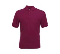Fruit Of The Loom Mens 65/35 Polo Shirt Burgundy Large