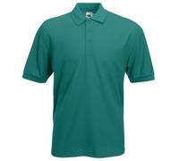 65/35 Pique Short Sleeve Polo Shirt Fruit Of The Loom Emerald XXL