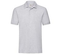 Fruit of the Loom Men's 65/35 Polo Shirt, Heather Grey, Small