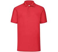 Fruit of the Loom Men's 65/35 Polo Shirt, Red, 3XL UK