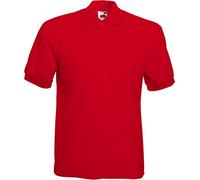 Fruit of the Loom Men's 65/35 Polo Shirt, Red, 3XL UK
