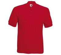 Fruit of the Loom Men's 65/35 Polo Shirt, Red, Small