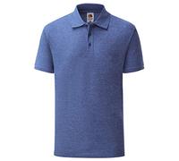 Fruit of the Loom Men's 65/35 Polo Shirt, Retro Royal Blue Mottled, XXL