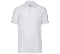 Fruit of the Loom Men's 65/35 Polo Shirt, White, Medium
