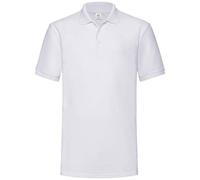 Fruit of the Loom Men's 65/35 Polo Shirt, White, Small
