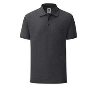 Fruit of the Loom Mens 65/35 Tailored fit Polo (S) (Dark Heather Grey)