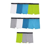 Fruit of the Loom Men's and Toddler Boxer Briefs, Tag Free & Breathable Underwear, Multipacks, 10 Pack-Assorted Colors, XL (Pack of 10)