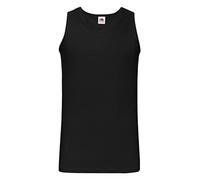 FRUIT OF THE LOOM Men's Athletic Lightweight Vest, Black, L