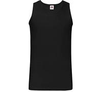 FRUIT OF THE LOOM Men's Athletic Lightweight Vest, Black, M