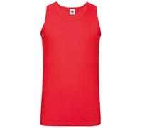 FRUIT OF THE LOOM Men's Athletic Lightweight Vest, Red, XXL UK