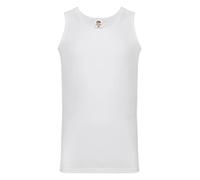 FRUIT OF THE LOOM Men's Athletic Lightweight Vest, White, S