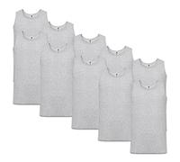 Fruit of the Loom Men's Athletic Muscle Shirt (Pack of 10), 10 x grey + 1hl-kauf notepad, L